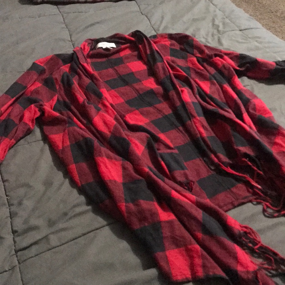 Adam Levine waterfall plaid shirt Large